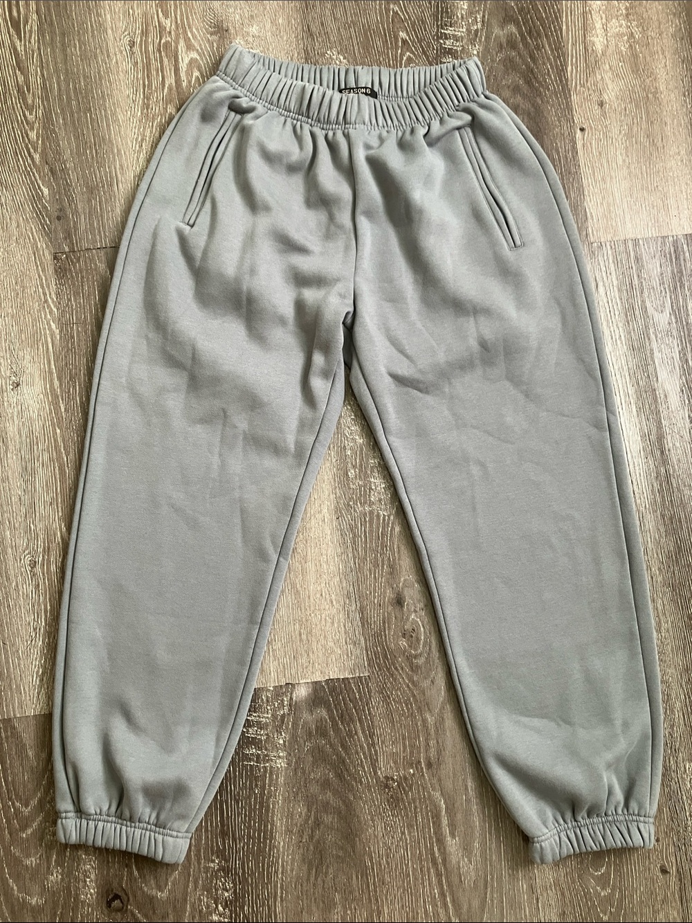 Yeezy Season 6 Sweatpants Glacier Grey Heavyweight Cotton Joggers